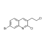 structure of CAS# 948294-53-9, 7-Bromo-2-chloro-3-(2-chloroethyl)quinoline