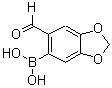 structure of CAS# 94838-88-7, B-(6-Formyl-1,3-Benzodioxol-5-Yl)-Boronic Acid;(2-FORMYL-4,5-METHYLENEDIOXY)BENZENEBORONIC ACID;2-FORMYL-4,5-METHYLENEDIOXYPHENYLBORONIC ACID;6-FORMYLBENZO[D][1,3]DIOXOL-5-YLBORONIC ACID