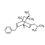 structure of CAS# 948594-95-4, (1R,4R,8R)-5-Benzyl-2-isobutyl-8-methoxy-1,8-dimethylbicyclo[2.2.2]octa-2,5-diene;(1R,4R,8R) Carreira DOLEFIN Ligand;(1R,4R,8R<wbr>)-5-Benzy<wbr>l-2-isobu<wbr>tyl-8-met<wbr>hoxy-1,8-<wbr>dimethyl-<wbr>2-bicyclo<wbr>[2.2.2]oc<wbr>ta-2,5-di<wbr>ene;(1R,4R,8R<wbr>)-5-Benzy<wbr>l-8-metho<wbr>xy-1,8-di<wbr>methyl-2-<wbr>(2′-methy<wbr>lpropyl)-<wbr>bicyclo[2<wbr>.2.2]octa<wbr>-2,5-diene
