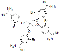 CAS#: 94883-66-6， 4,4'-(2,2-Bis((4-(Aminoiminomethyl)-2-Bromophenoxy)Methyl)-1,3-Propanediyl)Bis(Oxy))Bis(3-Bromobenzenecarboximidamide)