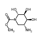 CAS#: 94936-35-3， Methyl (2R,3S,4S,5R)-5-amino-2,3,4-trihydroxy-1-piperidinecarboxylate