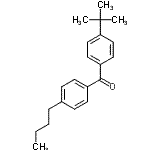 结构式 CAS# 95282-55-6, (4-丁基苯基)[4-(2-甲基-2-丙基)苯基]甲酮