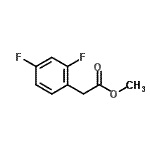 structure of CAS# 95299-17-5, Methyl (2,4-difluorophenyl)acetate;Methyl 2-(2,4-difluorophenyl)acetate;Methyl 2,4-Difluorophenylacetate