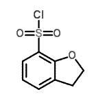 structure of CAS# 953408-82-7, 2,3-Dihydro-1-benzofuran-7-sulfonyl chloride;2,3-Dihydro-benzofuran-7-sulfonyl chloride;chloro-2,3-dihydrobenzo[2,3-b]furan-7-ylsulfone