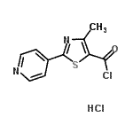CAS#: 953408-88-3， 4-Methyl-2-(4-pyridinyl)-1,3-thiazole-5-carbonyl chloride hydrochloride (1:1)