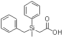 结构式 CAS# 95349-35-2, [苄基(甲基)苯基硅烷基]乙酸