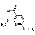 structure of CAS# 95383-48-5, 2,6-Dimethoxynicotinoyl chloride;2,6-dimethoxynicotinoyl chloride