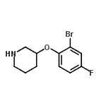 CAS#: 954225-29-7， 3-(2-Bromo-4-fluorophenoxy)piperidine