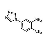 structure of CAS# 954325-79-2, 2-Methyl-5-(4H-1,2,4-triazol-4-yl)aniline;2-methyl-5-(1,2,4-triazol-4-yl)phenylamine;2-methyl-5-(4H-1,2,4-triazol-4-yl)aniline;2-Methyl-5-[1,2,4]triazol-4-yl-phenylamine