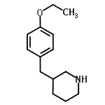 structure of CAS# 955315-04-5, 3-(4-Ethoxybenzyl)piperidine;MFCD05863595