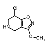 CAS#: 95578-98-6， 3-Methoxy-7-methyl-4,5,6,7-tetrahydro[1,2]oxazolo[4,5-c]pyridine