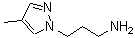structure of CAS# 956758-69-3, 3-(4-Methyl-1H-pyrazol-1-yl)-1-propanamine;3-(4-methyl-1H-pyrazol-1-yl)-1-propanamine;3-(4-Methylpyrazol-1-yl)-propylamine;3-(4-Methyl-pyrazol-1-yl)-propylamine