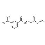 structure of CAS# 957034-72-9, Methyl N-[3-(dihydroxyboryl)benzoyl]-beta-alaninate;3-[(3-Methoxy-3-oxopropyl)carbamoyl]benzeneboronic acid 97%;methyl 3-(3-boronobenzamido)propionate;Methyl 3-<wbr>(3-borono<wbr>benzamido<wbr>)propiona<wbr>te, Methy<wbr>l 3-(3-bo<wbr>ronobenzo<wbr>ylamino)p<wbr>ropionate