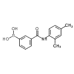 structure of CAS# 957060-98-9, {3-[(2,4-Dimethylphenyl)carbamoyl]phenyl}boronic acid;[3-[(2,4-Dimethylphenyl)carbamoyl]phenyl]boronic acid;3-(2,4-Dimethylphenylaminocarbonyl)phenylboronic acid;3-[(2,4-Dimethylphenyl)carbamoyl]benzeneboronic acid 98%