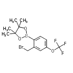结构式 CAS# 957066-13-6, 2-[2-(溴甲基)-4-(三氟甲氧基)苯基]-4,4,5,5-四甲基-1,3,2-二氧硼戊环