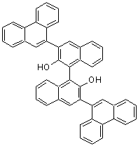 structure of CAS# 957111-25-0, 3,3'-Di(9-phenanthryl)-1,1'-binaphthalene-2,2'-diol;(1S)-3,3'-Di(phenanthren-9-yl)-1,1'-binaphthyl-2,2'-diol;1-[2-hydr<wbr>oxy-3-(9-<wbr>phenanthr<wbr>yl)-1-nap<wbr>hthyl]-3-<wbr>(9-phenan<wbr>thryl)nap<wbr>hthalen-2<wbr>-ol