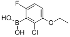 structure of CAS# 957120-93-3, B-(2-Chloro-3-Ethoxy-6-Fluorophenyl)-Boronic Acid;3-Borono-2-Chloro-4-Fluorophenyl Ethyl Ether, 3-Borono-2-Chloro-4-Fluorophenetole;2-Chloro-3-Ethoxy-6-Fluorophenylboronic Acid