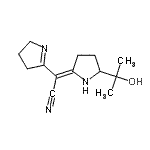 CAS#: 959035-65-5， (2Z)-3,4-Dihydro-2H-pyrrol-5-yl[5-(2-hydroxy-2-propanyl)-2-pyrrolidinylidene]acetonitrile