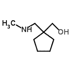 structure of CAS# 959238-70-1, {1-[(Methylamino)methyl]cyclopentyl}methanol;{[(methylamino)methyl]cyclopentyl}methan-1-ol;cyclopentanemethanol, 1-[(methylamino)methyl];MFCD09864433