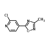结构式 CAS# 959240-51-8, 2-氯-4-(3-甲基-1,2,4-恶二唑-5-基)吡啶