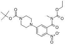 CAS#: 959246-47-0， 4-[3-[[(Ethoxycarbonyl)Methylamino]Carbonyl]-4-Nitrophenyl]-1-Piperazinecarboxylic Acid 1,1-Dimethylethyl Ester