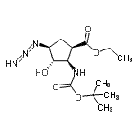 CAS#: 959745-89-2， Ethyl (1R,2R,3S,4S)-4-azido-3-hydroxy-2-({[(2-methyl-2-propanyl)oxy]carbonyl}amino)cyclopentanecarboxylate