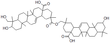 CAS#: 96253-65-5， (+)-3beta,24-Dihydroxyoleana-12-Ene-28,29-Dioic Acid 29-(3beta-Hydroxy-28-Hydroxy-28-Oxooleana-12-Ene-29-Yl) Ester