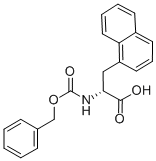 结构式 CAS# 96402-43-6, (alphaR)-alpha-[[(苯基甲氧基)羰基]氨基]-1-萘丙酸