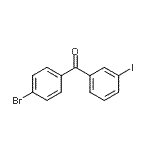 结构式 CAS# 96464-18-5, (4-溴苯基)(3-碘苯基)甲酮