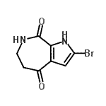 structure of CAS# 96562-96-8, 2-Bromo-6,7-dihydropyrrolo[2,3-c]azepine-4,8(1H,5H)-dione;2-Bromo-6,7-dihydro-1H,5H-pyrrolo[2,3-c]azepine-4,8-dione;2-BROMOALDISINE