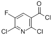 structure of CAS# 96568-02-4, 2,6-Dichloro-5-Fluoronicotinoyl Chloride;2,6-Dichloro-5-Fluoro-Pyridine-3-Carbonyl Chloride;2,6-Dichloro-5-Fluoro-3-Pyridinecarbonyl Chloride;512745_Aldrich