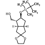 CAS#: 96648-15-6， [(3a'R,4'R,5'S,6a'S)-5'-{[Dimethyl(2-methyl-2-propanyl)silyl]oxy}hexahydro-1'H-spiro[1,3-dioxolane-2,2'-pentalen]-4'-yl]methanol
