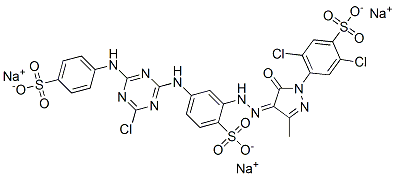 CAS#: 97162-20-4， Trisodium 2,5-Dichloro-4-[(4Z)-4-[[5-[[4-Chloro-6-[(4-Sulfonatophenyl) Amino]-1,3,5-Triazin-2-Yl]Amino]-2-Sulfonato-Phenyl]Hydrazinylidene]-3 -Methyl-5-Oxo-Pyrazol-1-Yl]Benzenesulfonate