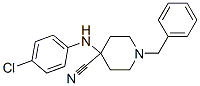 structure of CAS# 972-20-3, 1-Benzyl-4-[(4-chlorophenyl)amino]piperidine-4-carbonitrile;4-[(4-Chlorophenyl)Amino]-1-(Phenylmethyl)-4-Piperidinecarbonitrile;1-(Benzyl)-4-[(4-Chlorophenyl)Amino]Isonipecotonitrile;Nsc73396