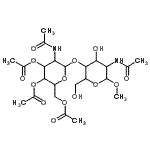 CAS#: 97242-82-5， Methyl 2-acetamido-4-O-(2-acetamido-3,4,6-tri-O-acetyl-2-deoxyhexopyranosyl)-2-deoxyhexopyranoside