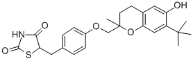CAS#: 97323-07-4， 5-(4-(7-Tert-Butyl-6-Hydroxy-2-Methylchroman-2-Ylmethoxy)Benzyl)Thiazolidine-2,4-Dione