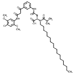 CAS 登录号：97372-98-0， (2S)-4-[[3-[3-[(4-氯-2,5-二甲氧基-苯基)氨基]-3-氧代-丙酰]苯基]氨基]-2-(2-甲基丙烷酰基-十八烷基-氨基)-4-氧代-丁酸