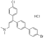 CAS#: 97392-66-0， (E)-3-[4-(4-bromophenyl)phenyl]-3-(4-chlorophenyl)-N,N-dimethyl-prop-2-en-1-amine hydrochloride