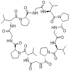 CAS 登录号:97458-79-2, 环(缬氨酰-脯氨酰甘氨酰)4