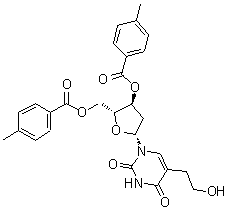 CAS#: 97974-93-1， 2'-Deoxy-5-(2-hydroxyethyl)-3',5'-bis-O-(4-methylbenzoyl)uridine