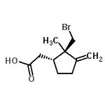 CAS#: 98049-45-7， [(1R,2R)-2-(Bromomethyl)-2-methyl-3-methylenecyclopentyl]acetic acid