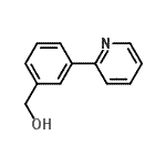 structure of CAS# 98061-41-7, [3-(2-pyridyl)phenyl]methanol;3-(Pyridin-2-yl)benzyl alcohol