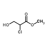 structure of CAS# 98070-39-4, Methyl 2-chloro-3-hydroxypropanoate;2-Chloro-3-hydroxypropanoic acid methyl ester;2-CHLORO-3-HYDROXYPROPIONICACIDMETHYLESTER;Methyl 2-chloro-3-hydroxypropionate