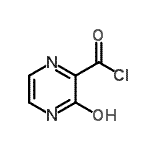 structure of CAS# 98136-34-6, 3-Hydroxy-2-pyrazinecarbonyl chloride;3-hydroxypyrazine-2-carbonyl chloride