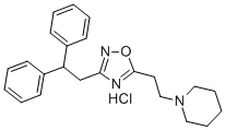 CAS#: 982-43-4， 1-[2-[3-(2,2-Diphenylethyl)-1,2,4-oxadiazol-5-yl]ethyl]piperidine monohydrochloride
