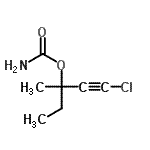 CAS#: 98333-88-1， 1-Chloro-3-methyl-1-pentyn-3-yl carbamate