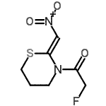 CAS#: 98412-18-1， 2-Fluoro-1-[(2Z)-2-(nitromethylene)-1,3-thiazinan-3-yl]ethanone