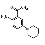 structure of CAS# 98440-50-7, 1-[2-Amino-5-(4-morpholinyl)phenyl]ethanone;1-(2-Amino-5-morpholin-4-ylphenyl)ethan-1-one;1-(2-Amino-5-morpholinophenyl)-1-ethanone;1-(2-amino-5-morpholinophenyl)ethanone