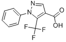 structure of CAS# 98534-81-7, 1-Phenyl-5-Trifluoromethyl-1H-Pyrazole-4-Carboxylic Acid;5-(TRIFLUOROMETHYL)-1-PHENYL-1H-PYRAZOLE-4-CARBOXYLIC ACID;1-PHENYL-5-(TRIFLUOROMETHYL)-1H-PYRAZOLE-4-CARBOXYLIC ACID;1-Phenyl-5-(Trifluoromethyl)Pyrazole-4-Carboxylic Acid 97%