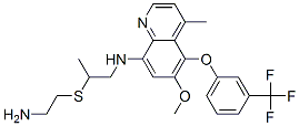 CAS#: 98586-87-9， 8-((5'-Amino-2'-Methyl-3'-Thiapentyl)Amino)-6-Methoxy-4-Methyl-5-((3-Trifluoromethyl)Phenoxy)Quinoline